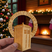 Ornament - Wibbly Wobbly - Raw Wood 4x5in