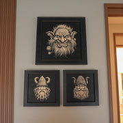 Framed Art - CUSTOM - Gnome SET of 3 Pictures