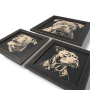 Framed Art - CUSTOM - Pit Bull SET of 3 Pictures