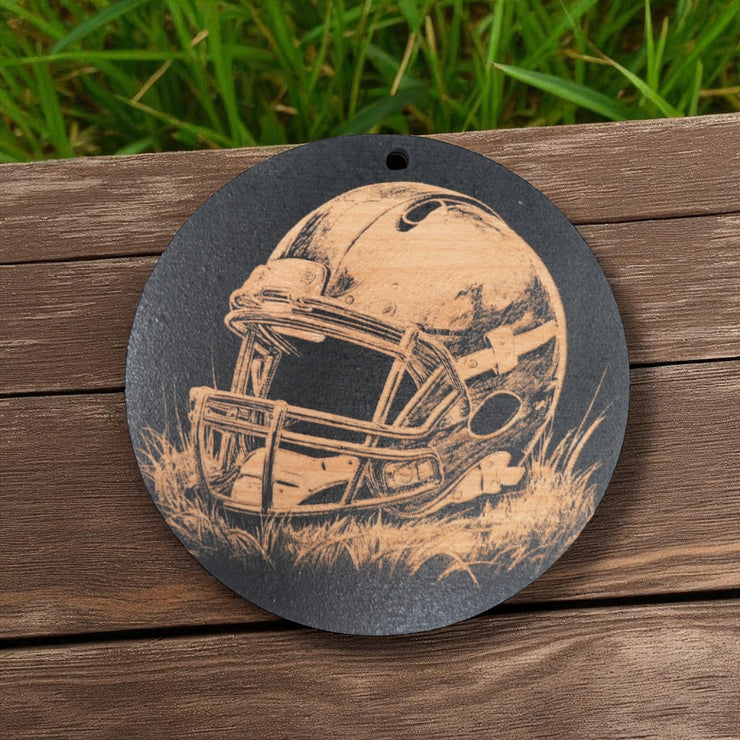 Ornament - Black - Football SET of 3