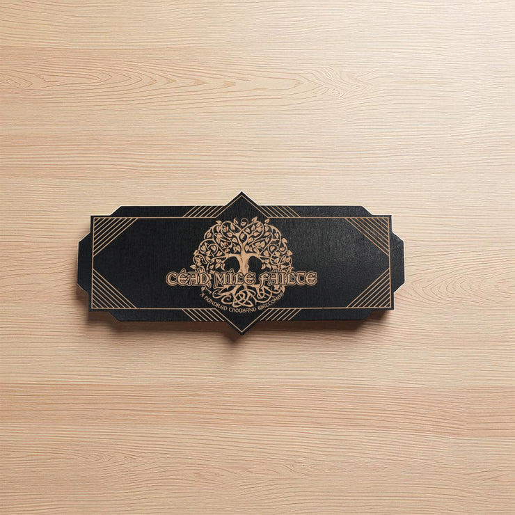 Art Deco Céad Míle Fáilte - A Hundred Thousand Welcomes - CUSTOM - BLACK Sign