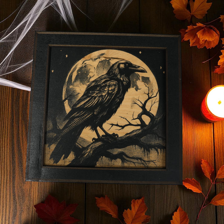 Framed Art - CUSTOM - Crow Raven - Picture