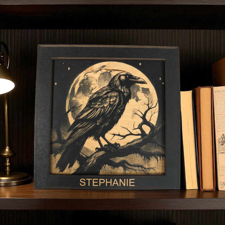 Framed Art - PERSONALIZED - CUSTOM - Crow Raven