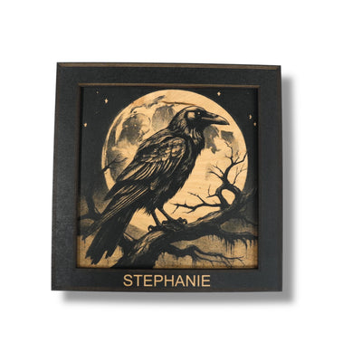 Framed Art - PERSONALIZED - CUSTOM - Crow Raven