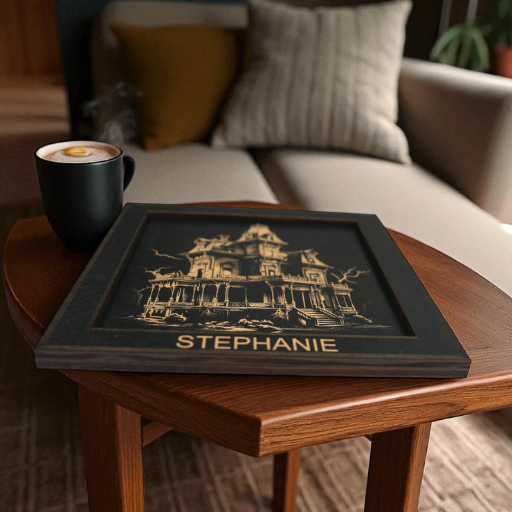 Framed Art - PERSONALIZED - CUSTOM - Haunted Mansion - Halloween