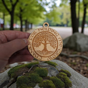 Ornament - Thanks for Helping Me Grow - Raw Wood 3x3in