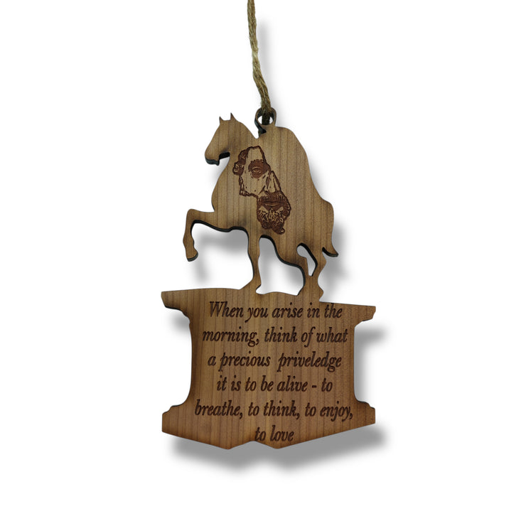 When you Arise in the Morning Marcus Aurelius CEDAR Ornament