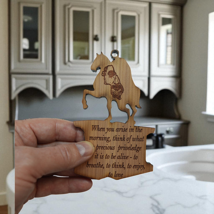 When you Arise in the Morning Marcus Aurelius CEDAR Ornament