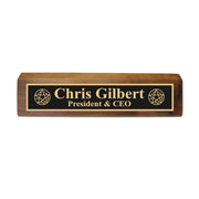 Desk Wedge Name Plate - PERSONALIZED - Demon Trap - 11 Inches