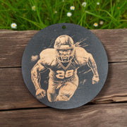 Ornament - Black - Football SET of 3