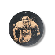 Ornament - Black - Football SET of 3