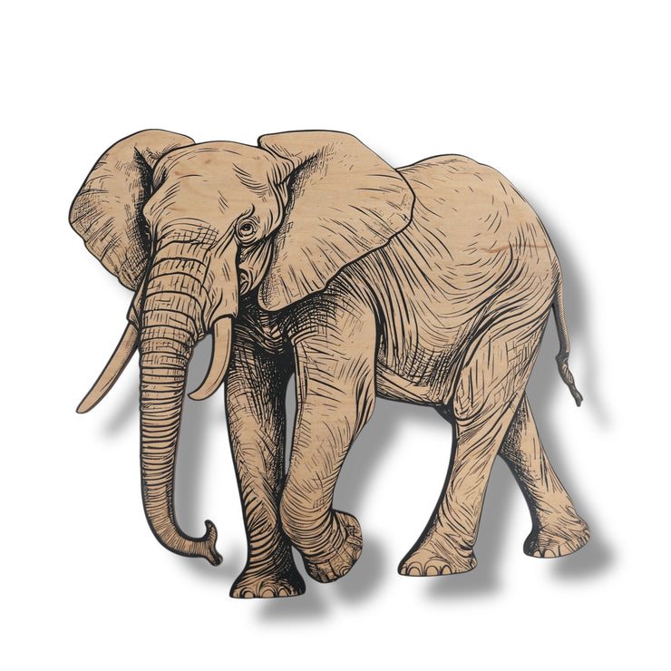 Signs - Black - Safari Animals - SET of 4 LARGE - Double stick tape included