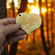 Ornament - She Believed She Could so She Did - Raw Wood 3x3in
