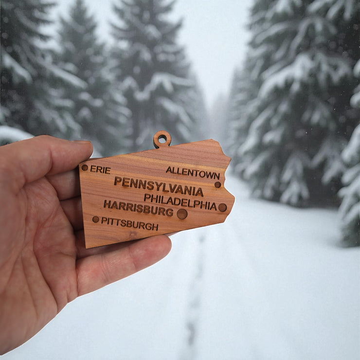 Ornament - CUSTOM - Pennsylvania State with Cities