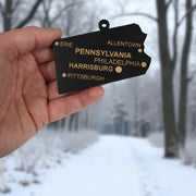 Ornament - CUSTOM - Pennsylvania State with Cities