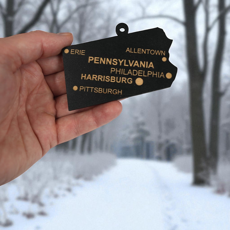 Ornament - CUSTOM - Pennsylvania State with Cities