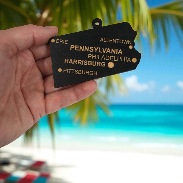 Ornament - CUSTOM - Pennsylvania State with Cities