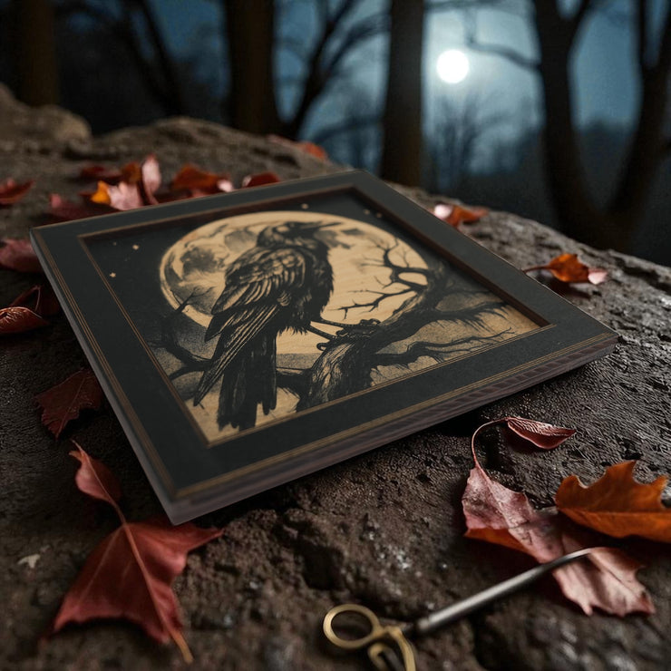 Framed Art - CUSTOM - Crow Raven - Picture