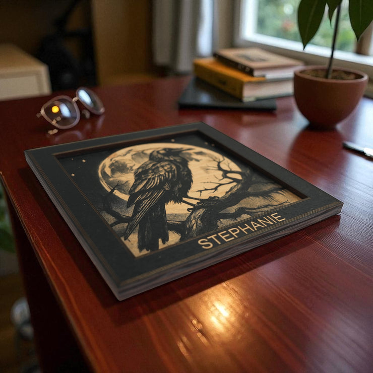 Framed Art - PERSONALIZED - CUSTOM - Crow Raven