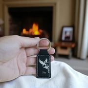 Keychain - Rectangle - Nike Goddess of Victory - Leather