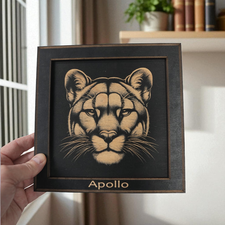 Framed Art - PERSONALIZED - CUSTOM - Mountain Lion