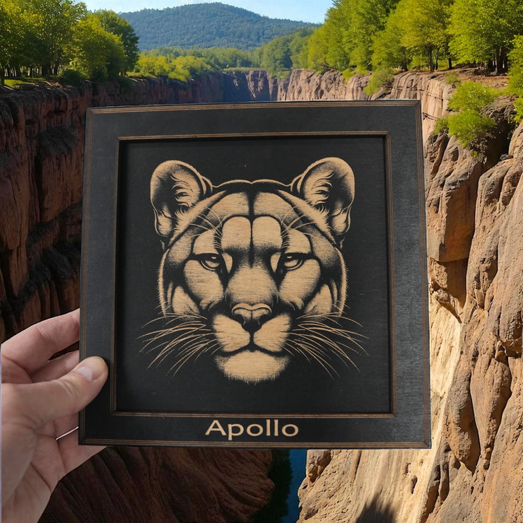 Framed Art - PERSONALIZED - CUSTOM - Mountain Lion