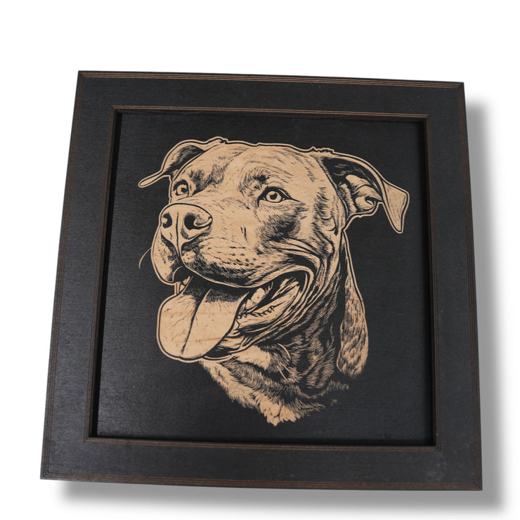 Framed Art - CUSTOM - Pit Bull SET of 3 Pictures