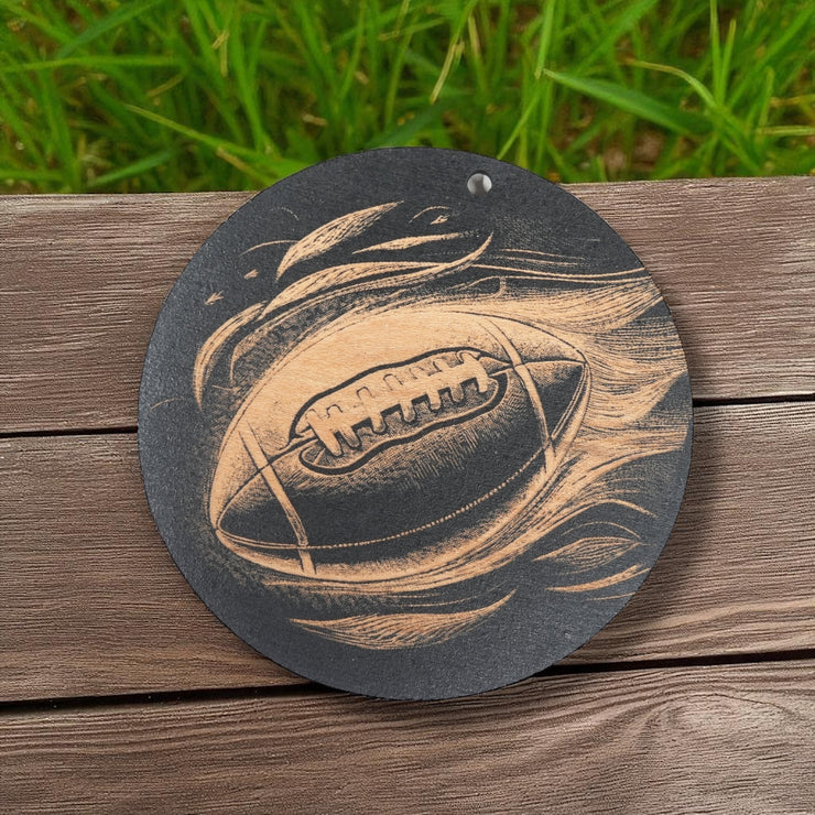Ornament - Black - Football SET of 3