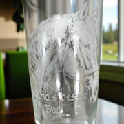 16oz Beer Mug - Worlds best Dad with Horse