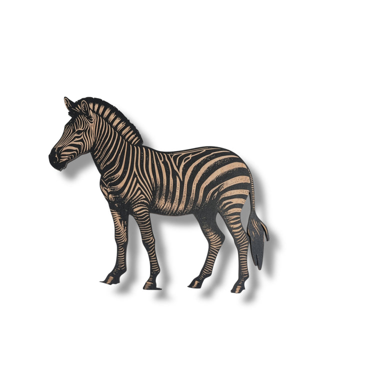 Signs - Black - Safari Animals - SET of 4 LARGE - Double stick tape included