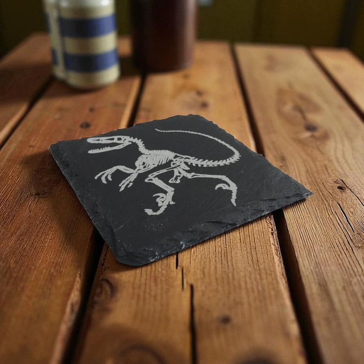 Coaster - Slate - Dinosaur Fossil - SET OF 2