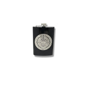8oz BLACK Mayan Calendar Flask
