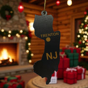 Ornament - CUSTOM - New Jersey State with Cities