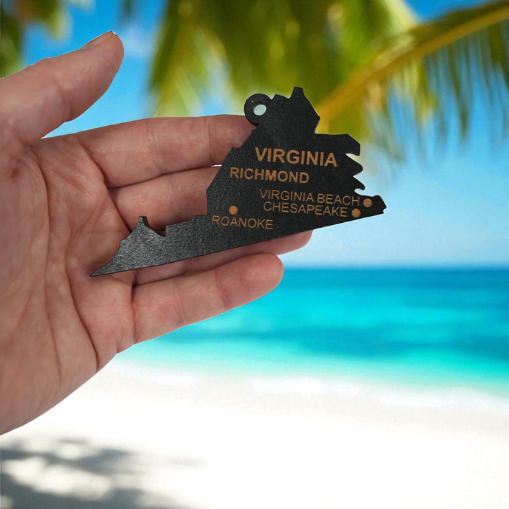 Ornament - CUSTOM - Virginia State with Cities