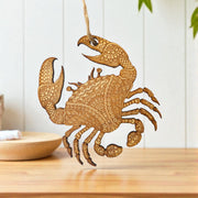 Ornament - Crab - Raw Wood