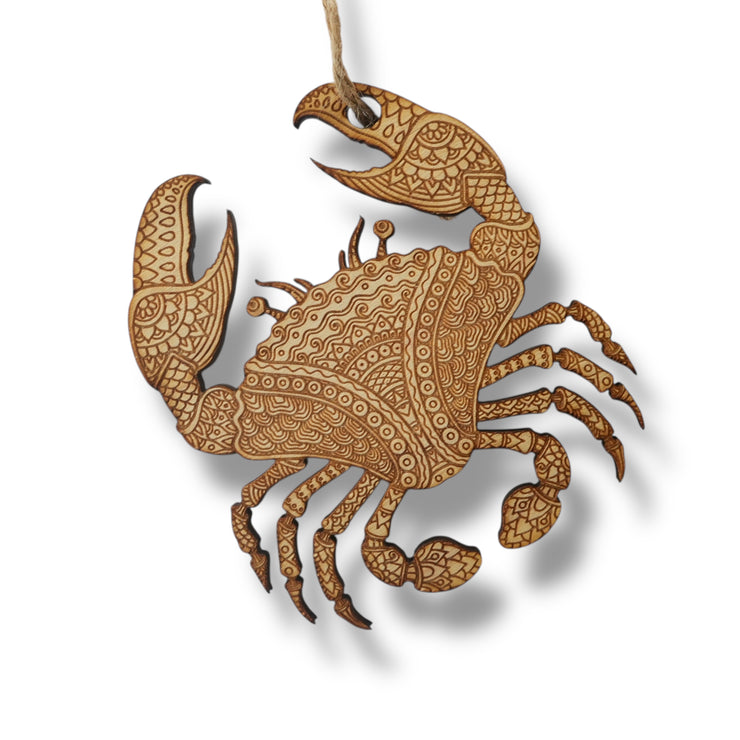 Ornament - Crab - Raw Wood
