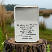 Lighter The Happiness of your life Marcus Aurelius CHROME