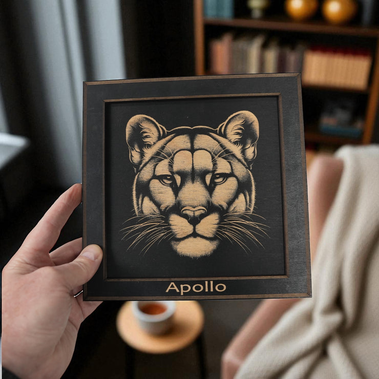 Framed Art - PERSONALIZED - CUSTOM - Mountain Lion