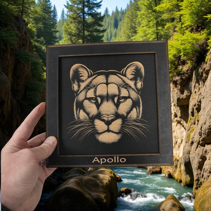 Framed Art - PERSONALIZED - CUSTOM - Mountain Lion