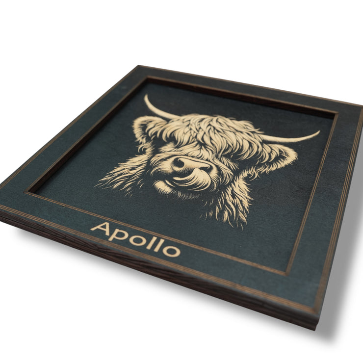 Framed Art - PERSONALIZED - CUSTOM - Highland Cow