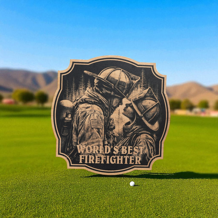 Sign - Black - Worlds best Firefighter