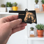 Ornament - Black - Oklahoma with Horse