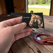 Ornament - Black - Oklahoma with Horse
