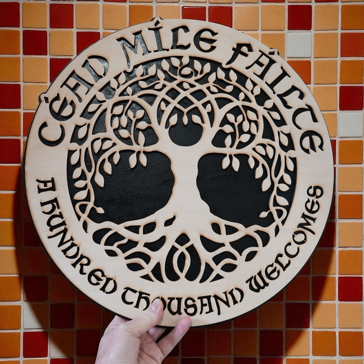 Framed Art - CUSTOM - Cead Mile Failte - A Hundred Thousand Welcomes - 2 Layers
