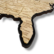 Detailed 50 State map with cities Puzzle - 26x18 Inches - 52 Piece Wood