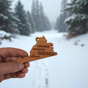 Ornament - CUSTOM - Virginia State with Cities