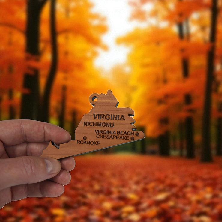 Ornament - CUSTOM - Virginia State with Cities