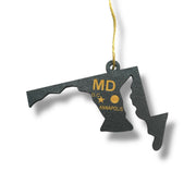 Ornament - CUSTOM - Maryland State State with Cities
