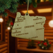 Ornament - CUSTOM - Oregon State with Cities