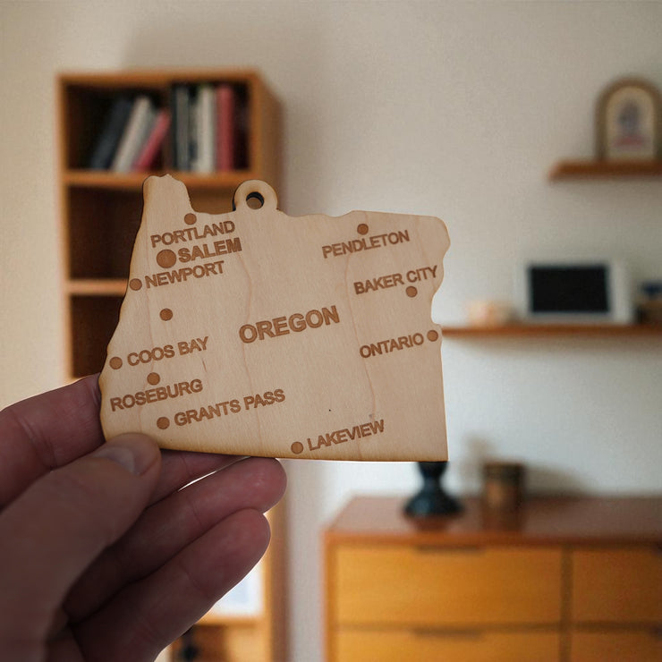 Ornament - CUSTOM - Oregon State with Cities